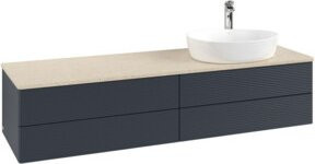 Villeroy & Boch Waschtischunterschrank Antao mit Frontstruktur in Mattblau, B/T: 160 x 50 cm - Bild 1