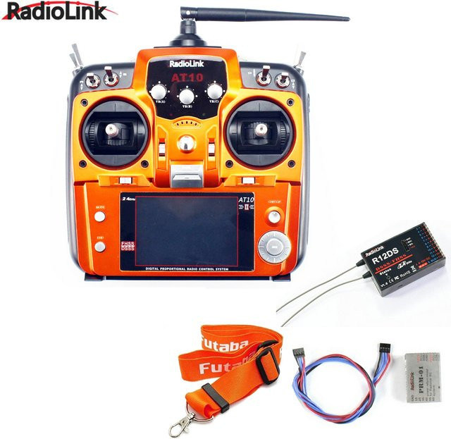 RadioLink AT10 II 2,4 GHz 10CH RC Sender mit R12DS Empfänger und PRM-01 Spannungsrücklaufmodul - Bild 1