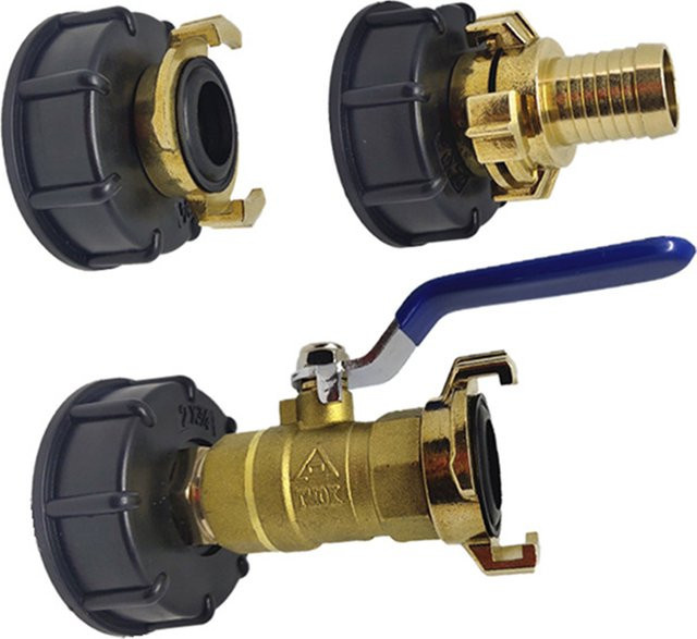 Geka IBC T-Barrel Stecker S60 x 6 mit Hose Tail für Garten und Wasseranschluss - Bild 1
