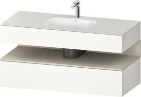 Duravit Einbauwaschtisch-Möbel-Set Qatego in Weiß, B/T/H: 120 x 55 x 60 cm - Bild 1
