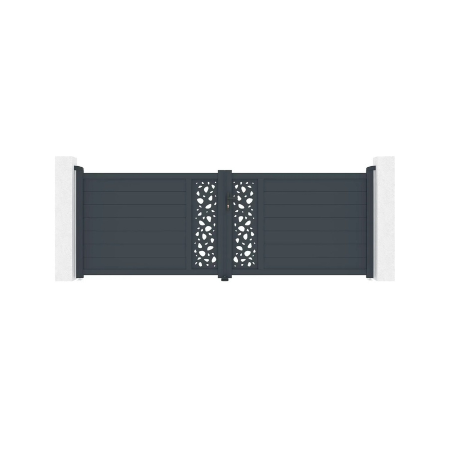 Casanoov Flügeltor Sunny Doppel-Tor aus Aluminium mit Ranger B150 Motorisierung, Farbe: Anthrazit, B/H: 355 x 120 cm - Bild 2