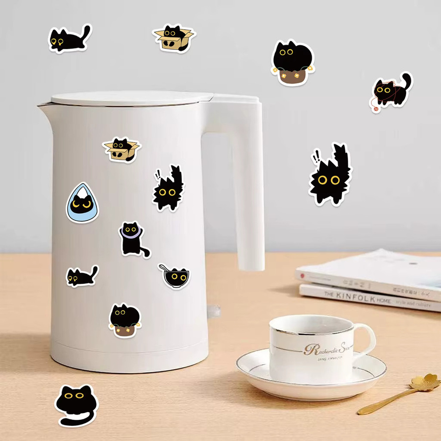 YourLife Store Washi-Tape mit schwarzer Katze für Journal und Dekoration, 500 Stück pro Rolle - Bild 5