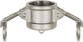 Riegler Kamlok-Verschlusskappe Typ DC aus Edelstahl ES 1.4401 in Silber für Stecker Ø 32 mm - Bild 1