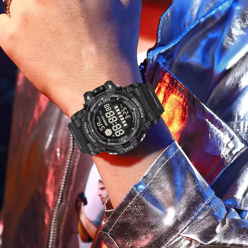 FOXBOX Digitaluhr, Quarz, Kunststoff, Silikon, Schwarz, Herren - Bild 5