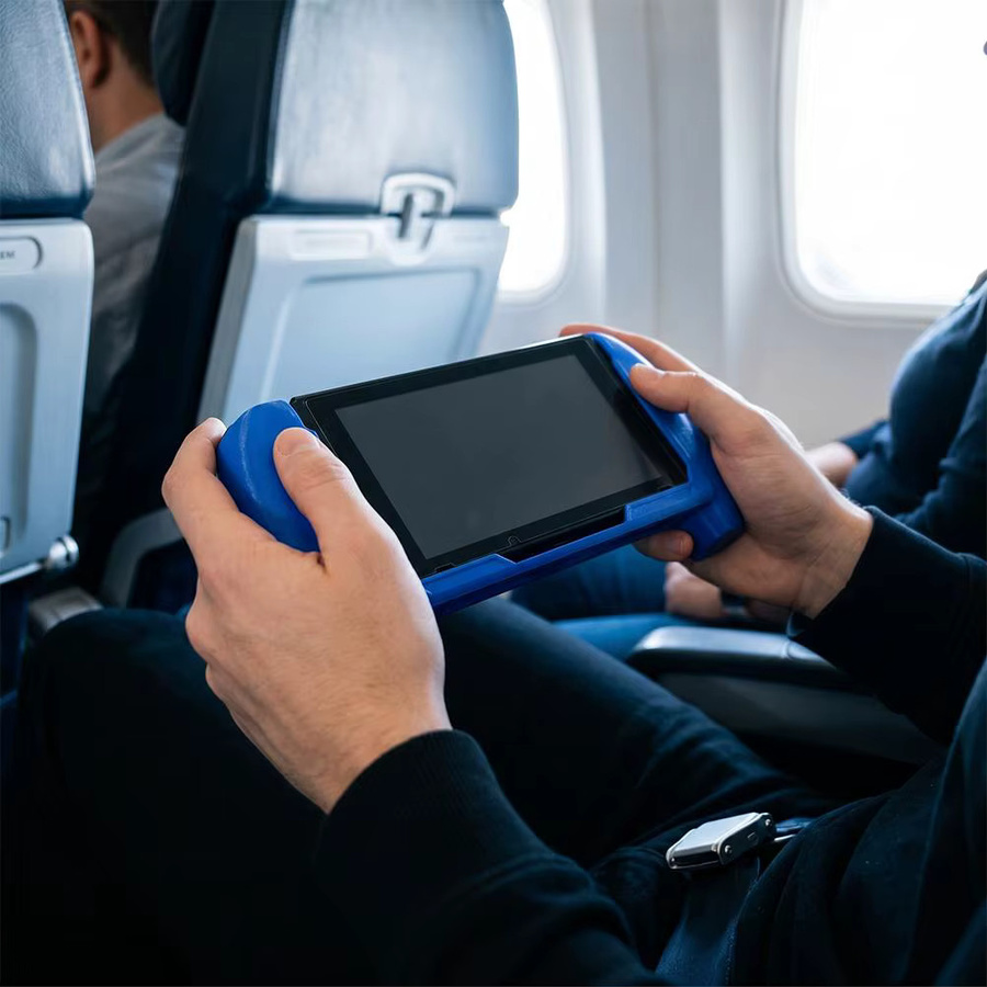 3D-gedruckter Griff für AYN THOR und Retroid Pocket Flip 2, Controller-Abdeckung und Ständer in Grau - Bild 5