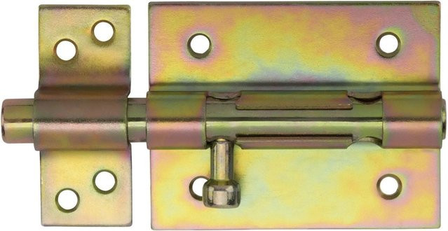 SOTECH Gartentorverriegelung aus verzinktem Stahl in Gelb, Länge: 128 mm - Bild 1