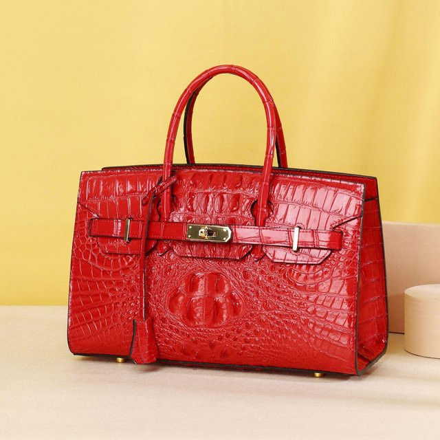 JMG Bags Umhängetasche, Krokodilknochenmuster, rot, Damen - Bild 1
