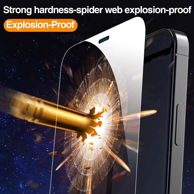 SFHOMIE 4er-Pack Displayschutzfolie aus gehärtetem Glas für iPhone 15 14 13 12 11 Pro Max Plus XS XR, transparent - Bild 5