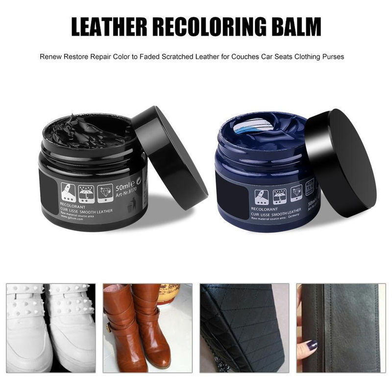 YJMP Lederreparaturcreme in Beige zur Restaurierung von Leder für Schuhe, Autositze, Sofas und Mäntel, 50 ml - Bild 2
