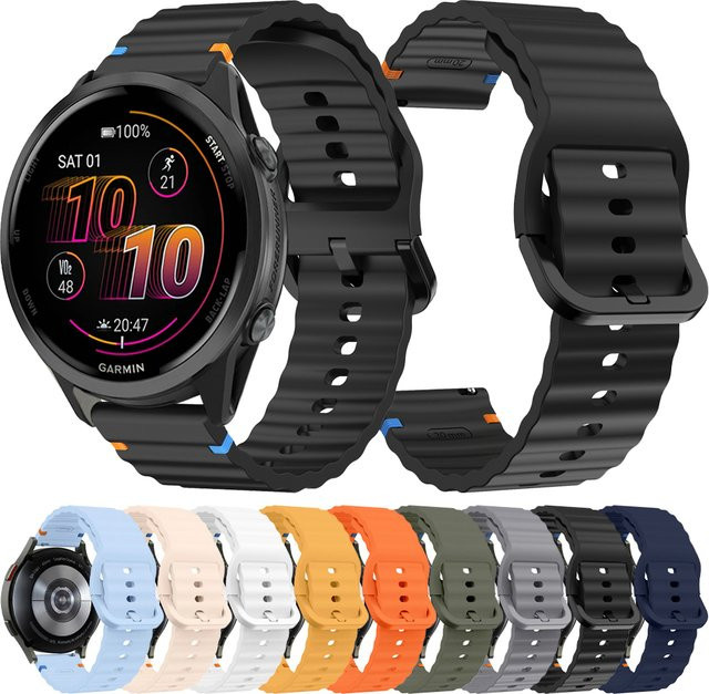 Uhrenarmband Silikon, Schwarz, Unisex - Bild 1
