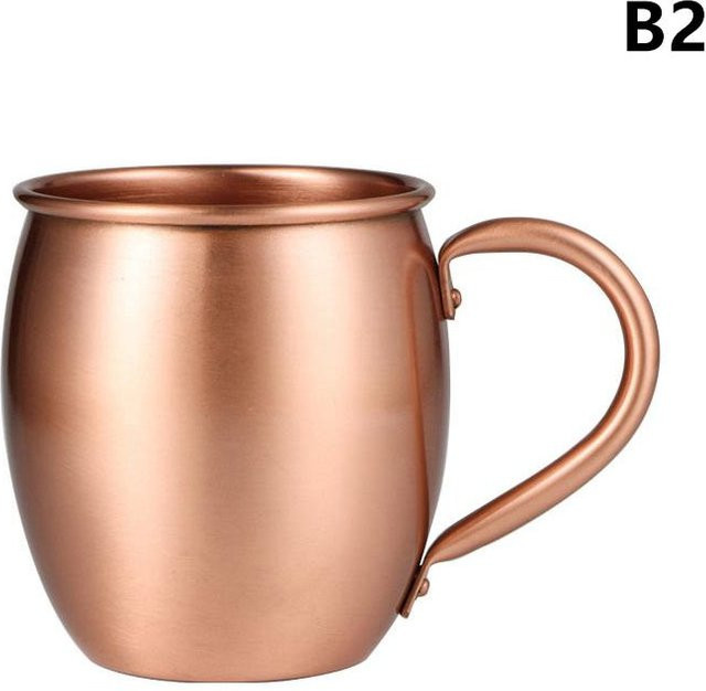 FoxLee Moscow Mule Becher aus Kupfer in Gold und Braun, gehämmert, 530 ml - Bild 1