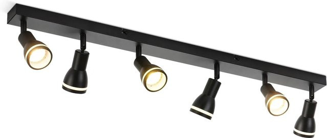 NETTLIFE Deckenstrahler aus Metall in Schwarz, verstellbar und modern mit GU10 Fassung - Bild 1