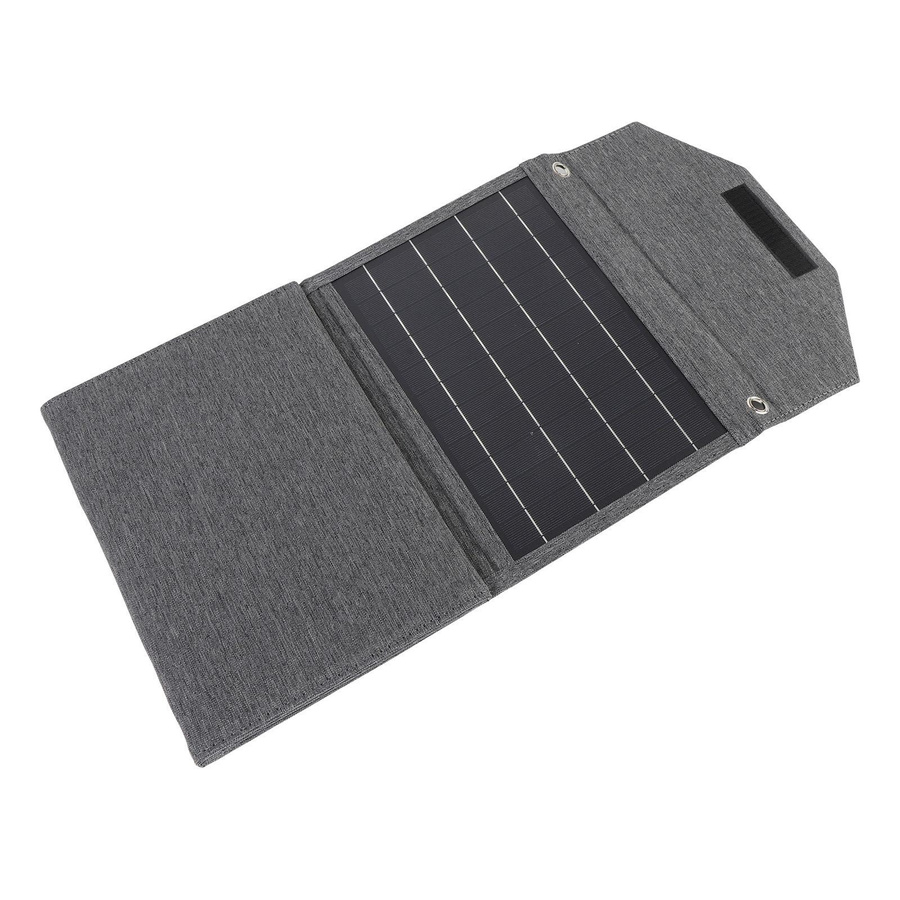 Meterk Faltbares Solarladegerät 80W Tragbar Outdoor Camping Wandern Wasserdicht Monokristallin mit USB-A in Grau - Bild 3