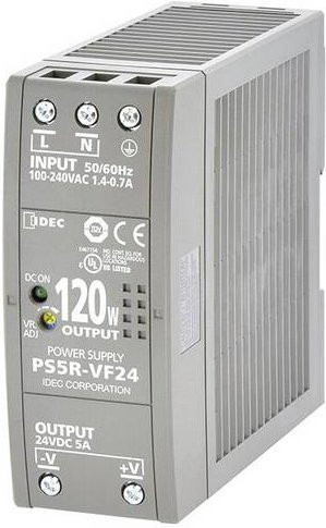 Idec PS5R-VF24 Hutschienen-Netzteil 5 A, 1 Ausgang, Grau - Bild 1