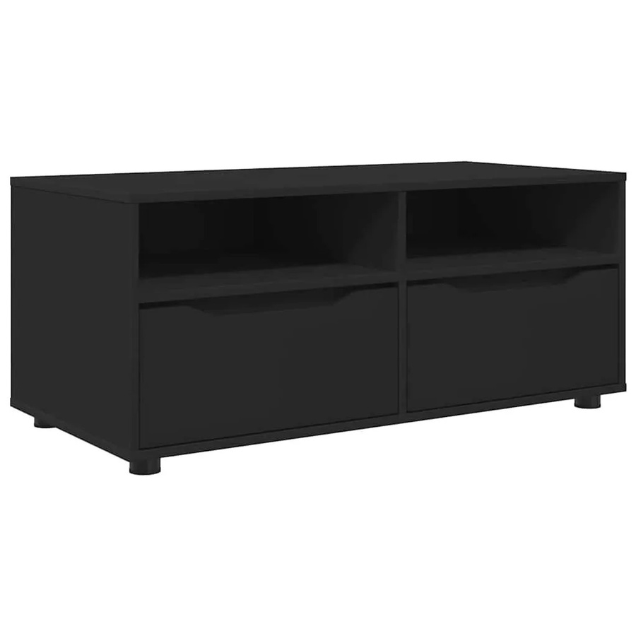 vidaXL TV-Schrank modern Schwarz aus Holzwerkstoff B/T/H: 100 x 48 x 43 cm - Bild 2