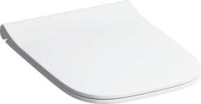 Geberit WC-Sitz Smyle Square Quick in Weiß mit Quick-Release-Funktion und verchromten Befestigungselementen - Bild 1