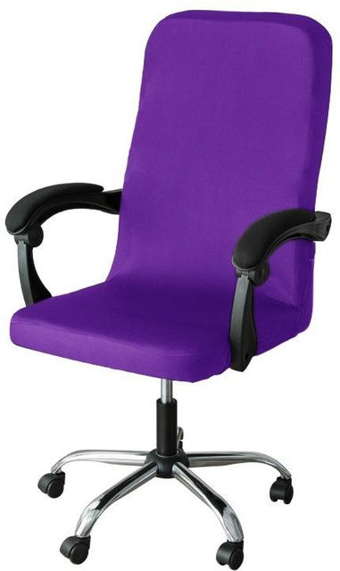 Bestbags Elastischer Stuhlbezug für Büro- und Gaming-Drehstühle in Lila, Waschbarer Spandex-Schutz für Sessel und Arbeitszimmer - Bild 1