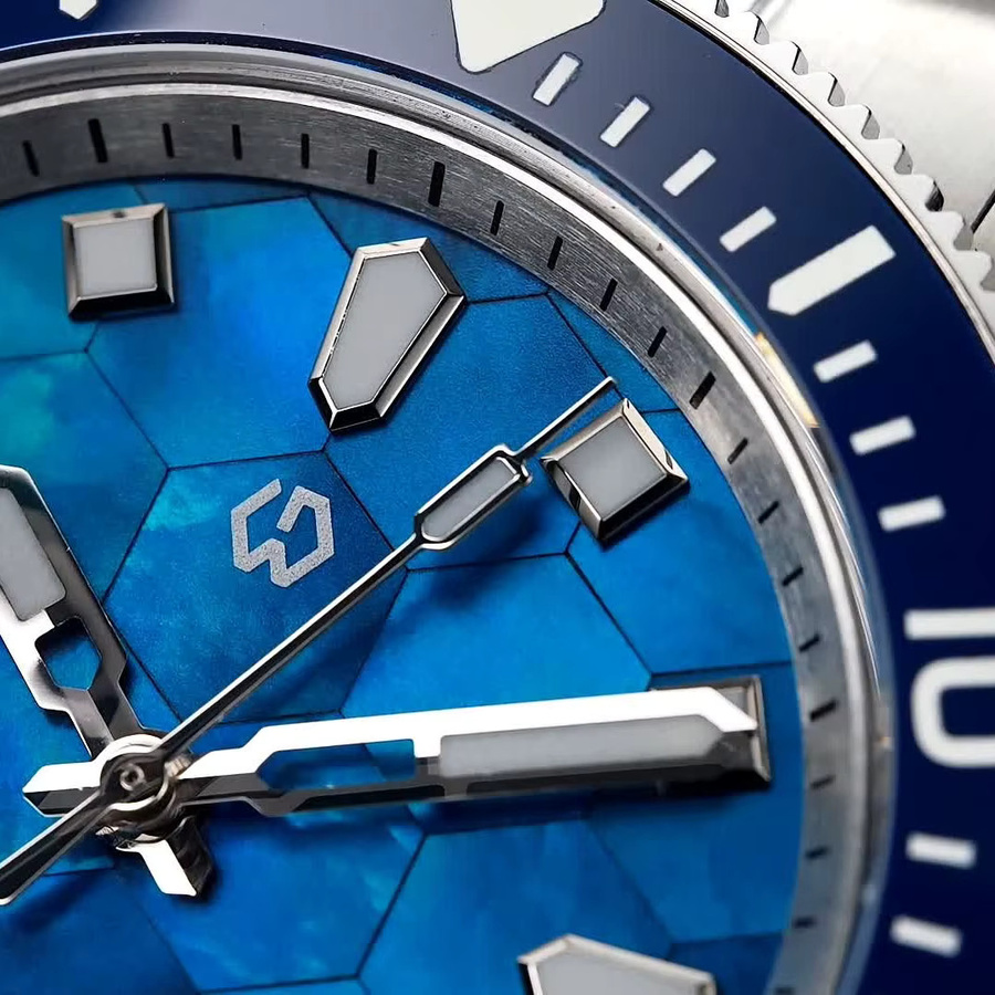 WISHDOIT Taucheruhr, Automatik, Edelstahl, Keramik, Blau, Unisex - Bild 1
