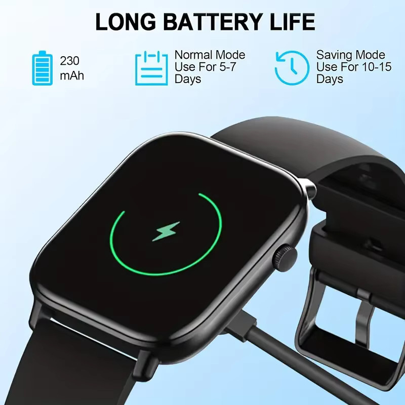 KESHUYOU Smartwatch, Edelstahl, Silikon, Schwarz, Herren und Damen - Bild 5