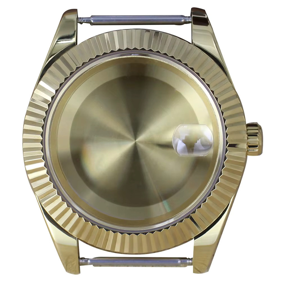 miaozhunke Uhrengehäuse, Saphirglas, Gold, Unisex - Bild 3
