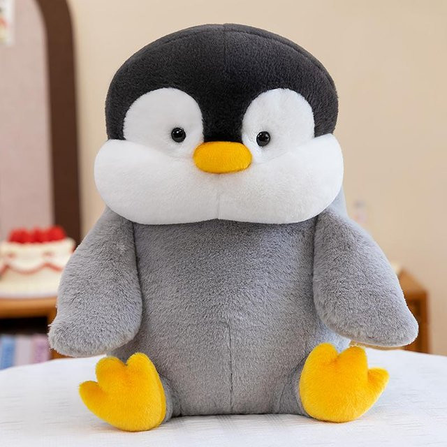 Fettförmiges Pinguin-Panda-Stofftier Kuscheltier Schlafkissen, 40cm - Bild 1