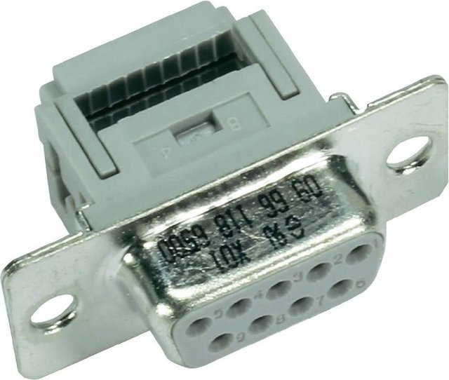 Harting D-SUB Stecker 180 Grad mit 25 Polen in Grau, Schneid-Klemm Verbindung, Artikelnummer 09 66 328 7700 - Bild 1