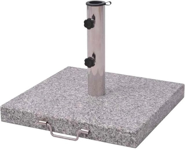 vidaXL Schirmständer aus Granit und Edelstahl in Grau, Durchmesser: 45 cm - Bild 1