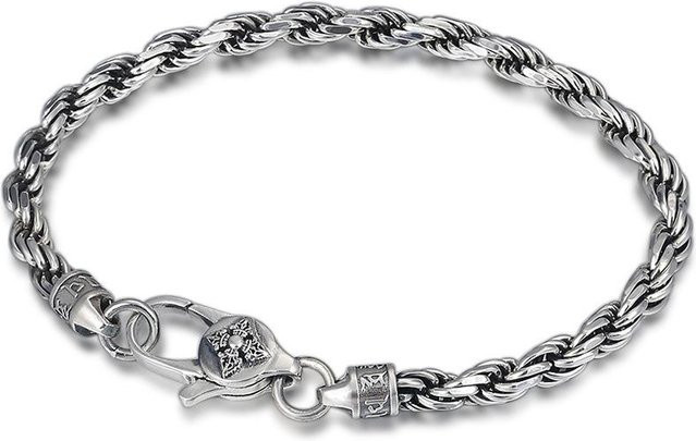 POMOiii Armband, 925 Silber, Retro Weave, Unisex, 19 cm - Bild 1