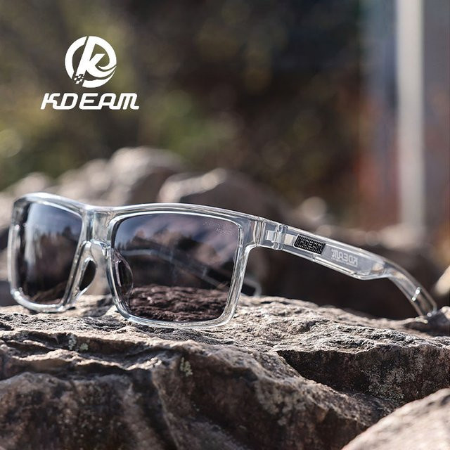 KDEAM Sonnenbrille, Quadrat, Vollrand, Kunststoff, Unisex, polarisiert, photochrom - Bild 1