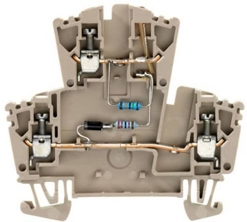 Weidmüller Reihenklemme 2.5mm Schraube Dunkelbeige 25 Stück - Bild 1