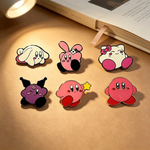 Bandai Kirby Anime Pin-Set, Emaille-Brosche, Anstecknadel - Bild 1