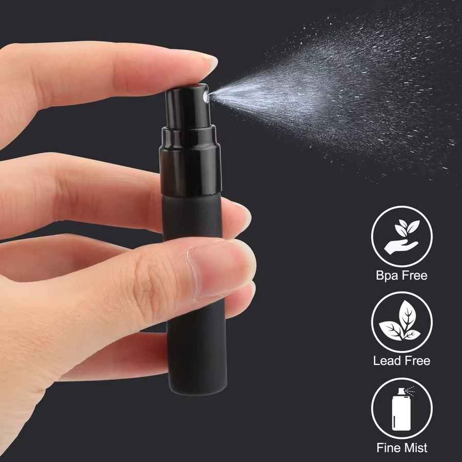 Parfüm Mini Flasche Glas, Matte Schwarz, 5 ml/10 ml - Bild 2