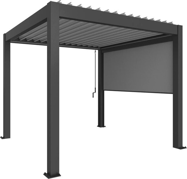 Biohort Pergola-Sonnenrollo manuell aus Aluminium, Dunkelgrau-Metallic, B/H/T: 327 x 235 x 10 cm - Bild 1