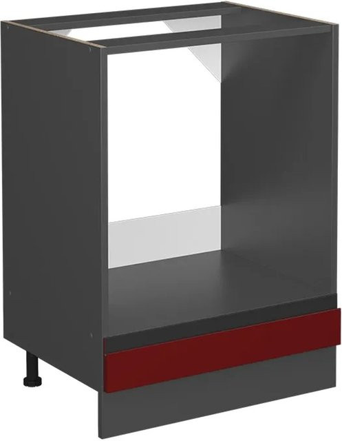 Vicco Herdschrank R-Line J-Shape Küchenschrank in Anthrazit und Rot, Breite: 60 cm, Höhe: 81,6 cm, Tiefe: 46 cm - Bild 2