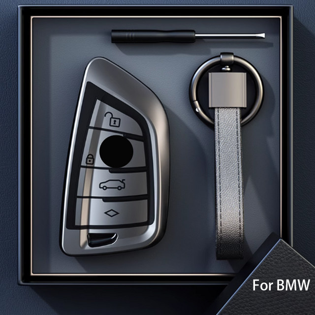 ICAR Schlüsselhülle für BMW X1 X3 X4 X5 X6 F15 F16 G30 3 5 7 Serie G11 F48 in Titan Grau - Bild 1