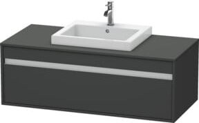 Duravit Waschtischunterschrank Ketho grau matt, wandhängend, B/T: 120 x 55 cm - Bild 1