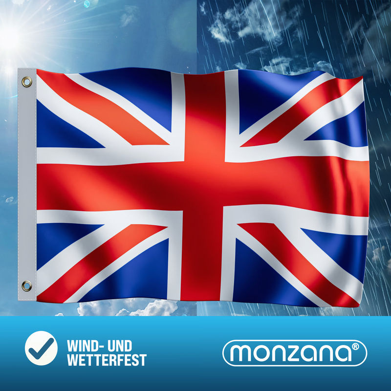 MONZANA Flagge Vereinigtes Königreich UK aus Polyester, B/H: 150 x 90 cm, Multicolor - Bild 3