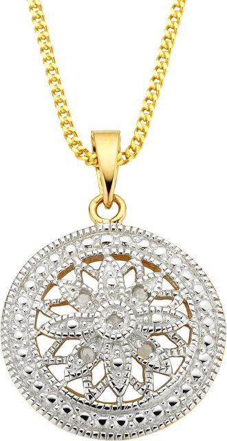 Diamonds by Ellen K. Halskette 925 Silber, vergoldet, Diamant, Damen - Bild 1