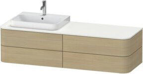 Duravit Waschtischunterschrank Happy D.2 Plus in Medit. Eiche, Wandhängend, B/T/H: 160 x 40,8 x 55 cm - Bild 1