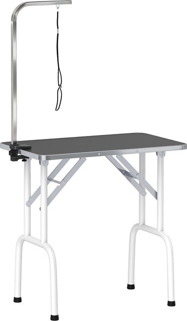 PawHut Trimmtisch für Hunde mit Schlinge, klappbarer Hundepflegetisch mit Stahlbeinen in Schwarz, B/T/H: 81 x 48,5 x 80 cm, Aosom - Bild 1