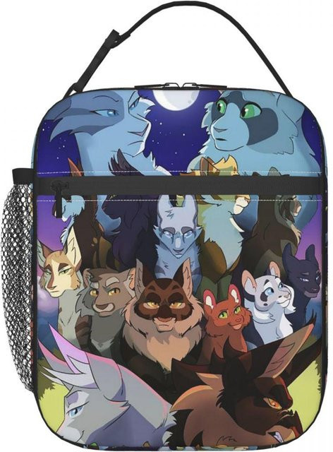 Fancy Style Studio Warrior Cats Isoliertes Lunchpaket für Damen und Kinder, Auslaufsichere Thermische Brotdose in Multicolour - Bild 1