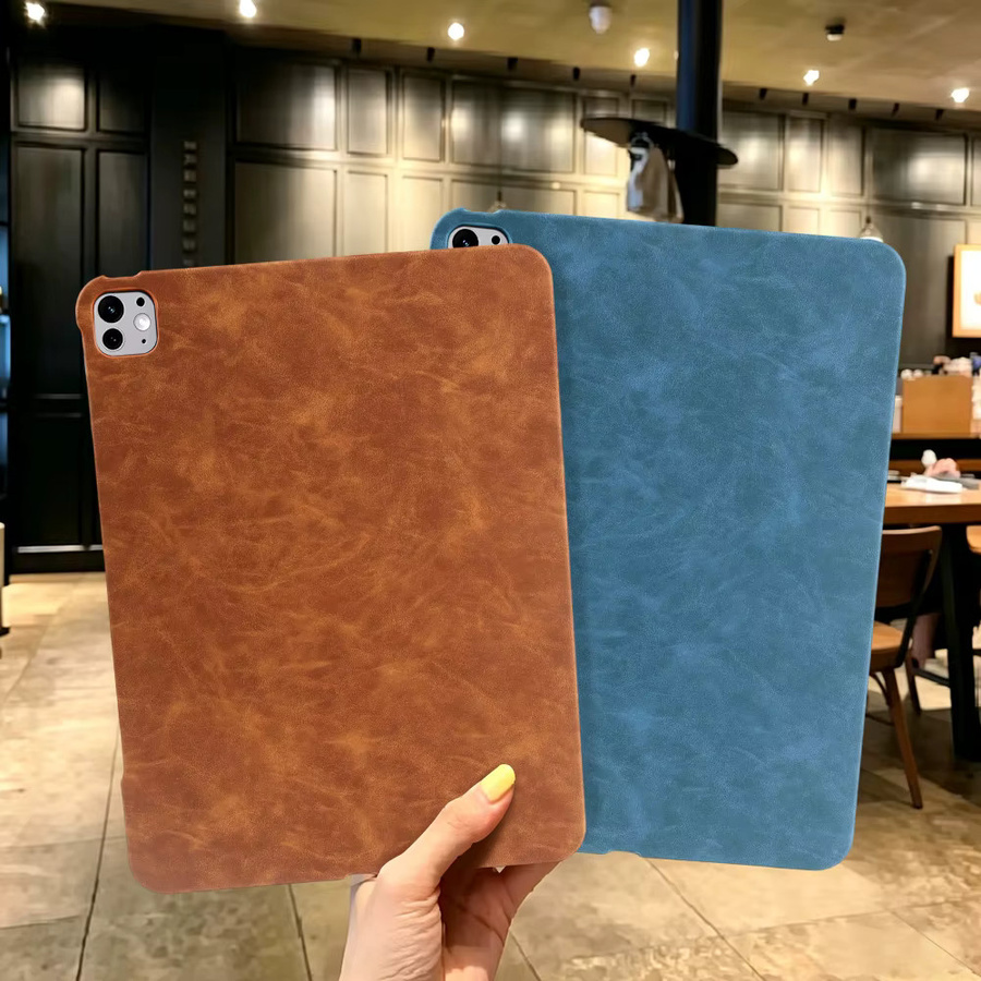 Apple iPad Hülle aus PU-Leder mit Anti-Sturz-Schutz in Blau oder Braun - Bild 2