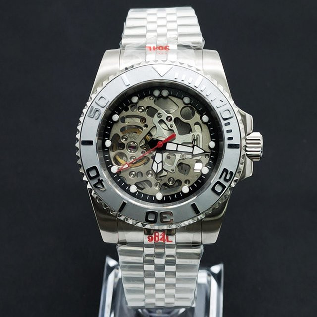 PARNSRPE Taucheruhr, Automatik, Edelstahl, 40 mm, Schwarz, Unisex - Bild 1