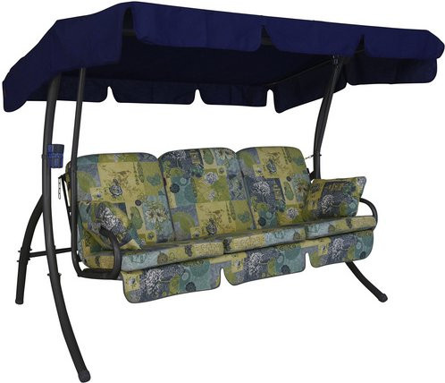 ANGERER FREIZEITMÖBEL Hollywoodschaukel Comfort 3-Sitzer mit Auflagen und Sonnendach, bunt, B/T/H: 240 x 160 x 145 cm - Bild 1