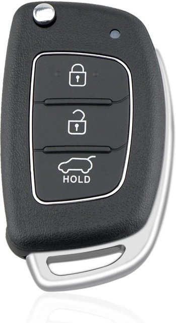 Klappschlüsselgehäuse für Hyundai New IX35 IX25 IX45 mit 3 Tasten in Schwarz - Bild 1