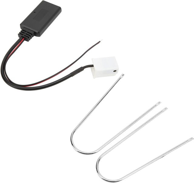 Koogeelife Bluetooth Modul mit AUX IN Kabeladapter und 2 Ausbauwerkzeugen, 12Pin, Schwarz, passend für 307, 307SW, 407, 407SW - Bild 1