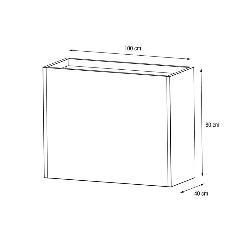Herstera Garden Metall-Pflanzkübel Cube Anthrazit B/H/T: 100 x 80 x 40 cm - Bild 3