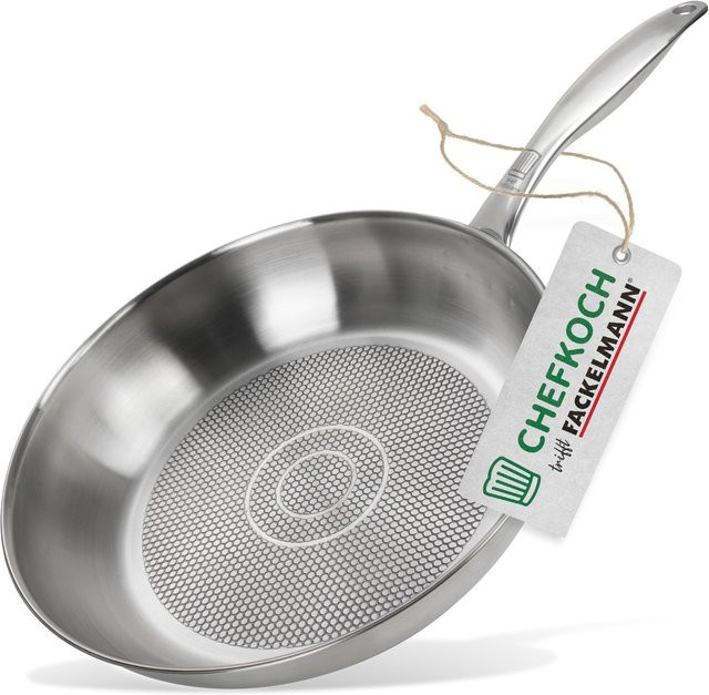 Fackelmann Bratpfanne München aus Edelstahl in Silber, Durchmesser: 28 cm - Bild 1