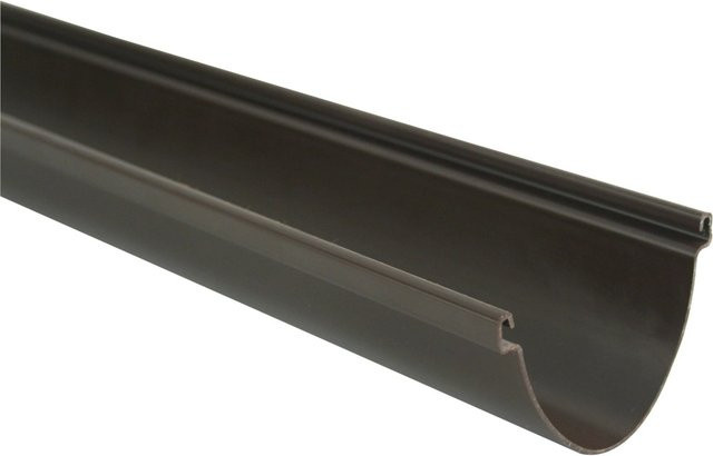 Marley Duplex-Dachrinne RG 80 halbrund aus PVC in Braun, Länge: 2 m - Bild 1