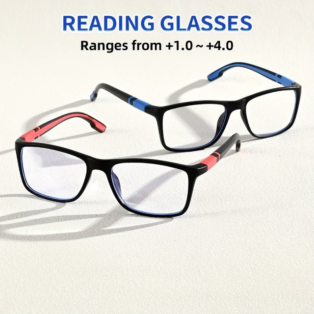 BMAD Lesebrille, quadratisch, Vollrand, Kunststoff, schwarz, Blaulichtblockierend - Bild 1